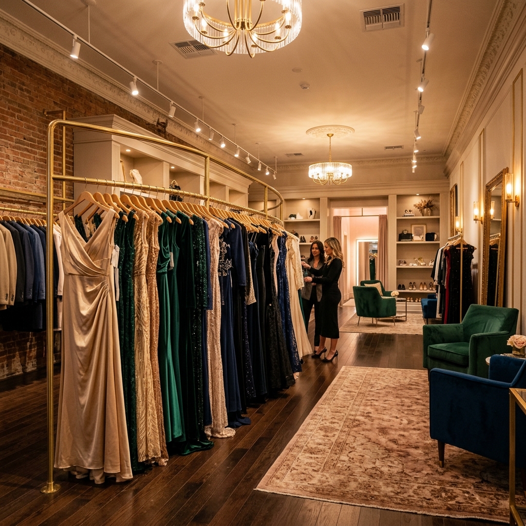Koleksi busana butik Elegance Rent